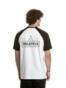 Meatfly Meatfly pánské tričko Ozzy Raglan White / Black