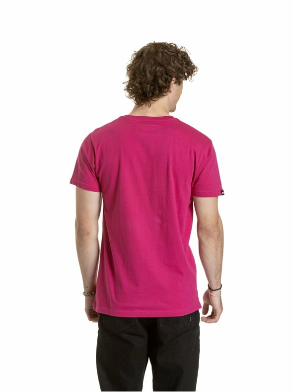 Meatfly Meatfly pánské tričko Striped Logo Dark Violet