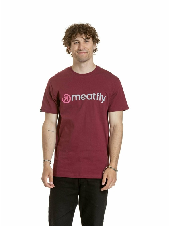 Meatfly Meatfly pánské tričko Joe Dark Wine | Červená
