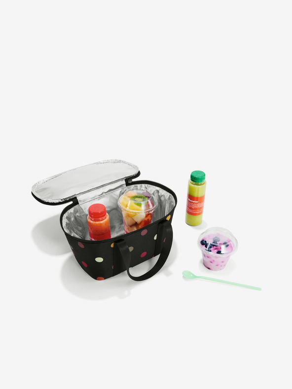 Reisenthel Černá chladící puntíkovaná nákupní taška Reisenthel Coolerbag XS
