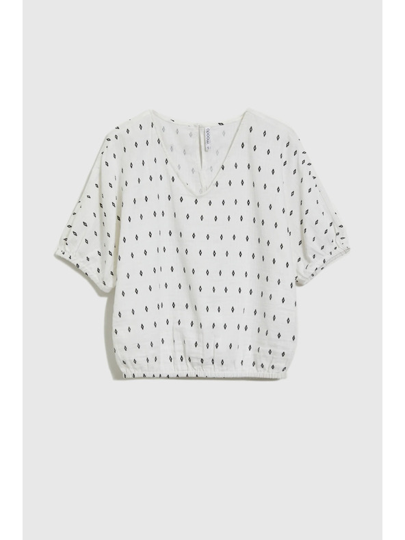 Moodo Bílá vzorovaná halenka