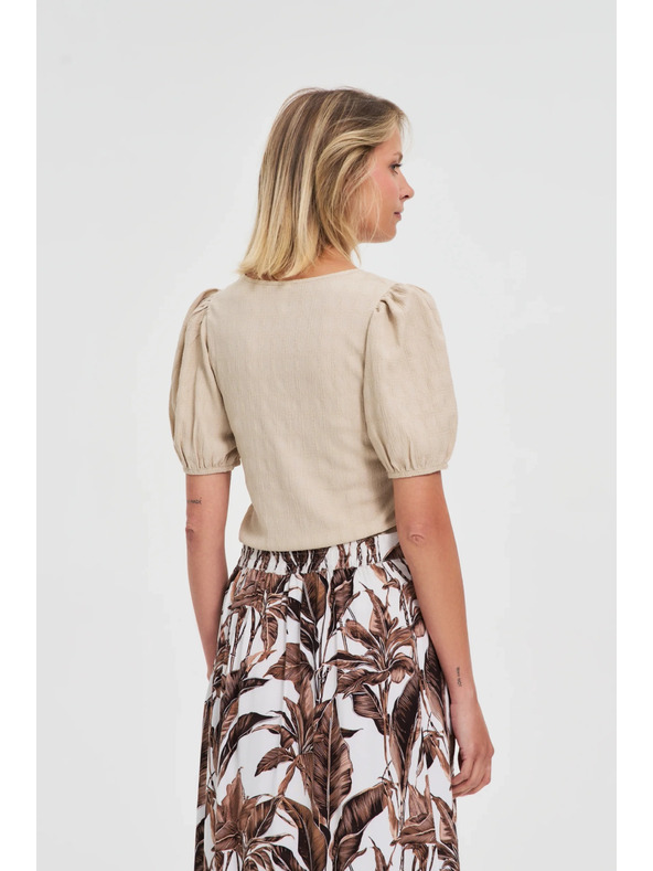 Moodo Dámské tričko Moodo – světle béžová