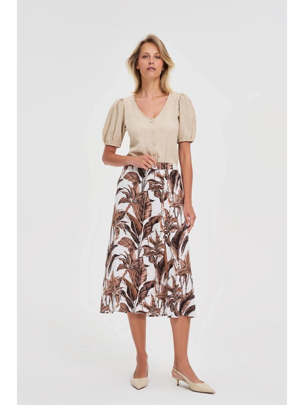 Moodo Dámské tričko Moodo – světle béžová