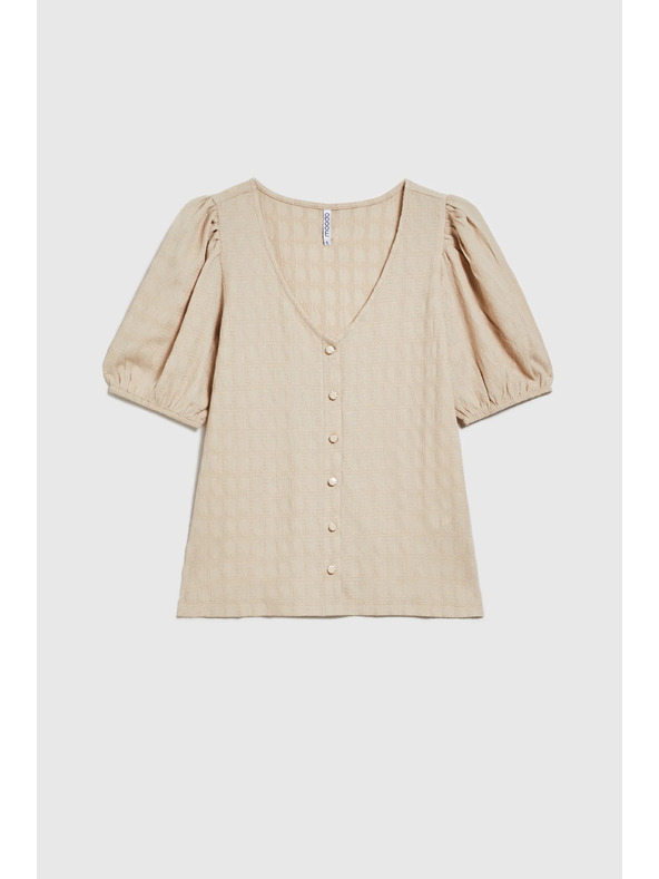 Moodo Dámské tričko Moodo – světle béžová