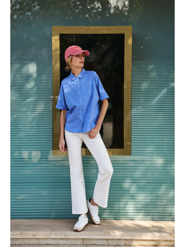 Moodo Dámská modrá košile