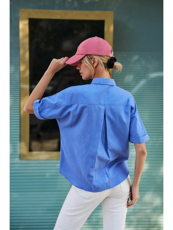 Moodo Dámská modrá košile