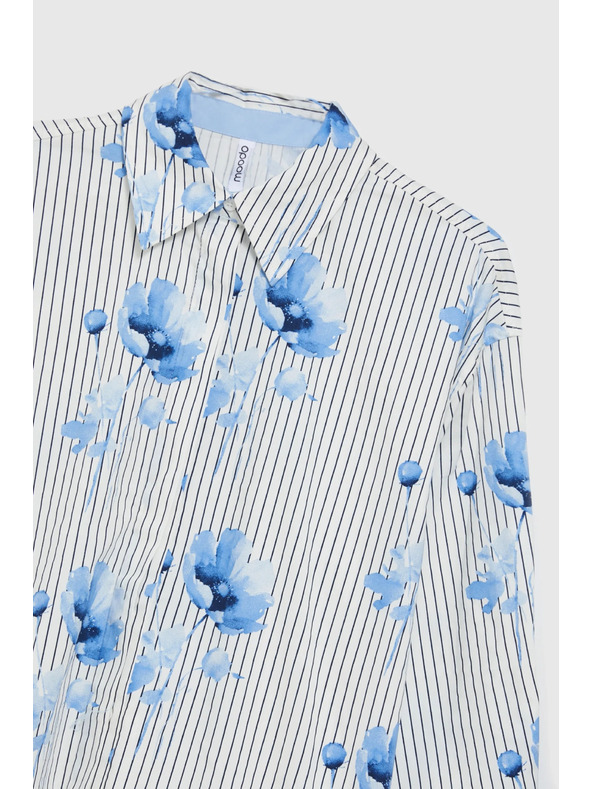 Moodo Dámská košile Moodo – bílá/modrá