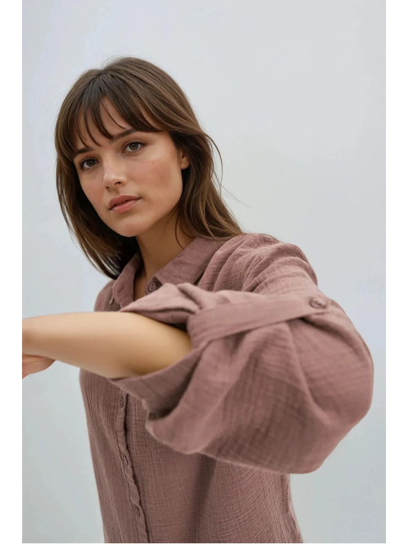 Moodo Světle hnědá košile Moodo