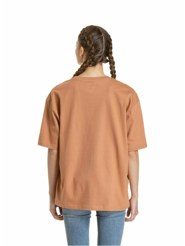Meatfly Meatfly unisex tričko Minimal Cork | Hnědá