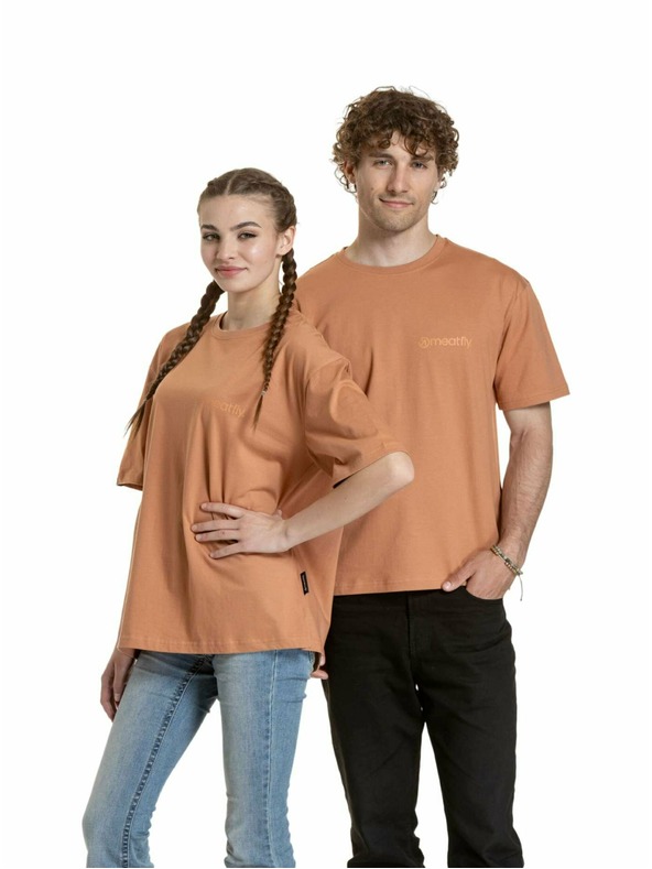 Meatfly Meatfly unisex tričko Minimal Cork | Hnědá