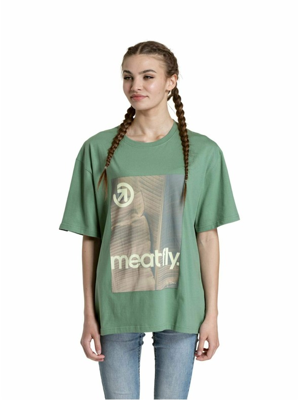 Meatfly Meatfly unisex tričko Junglist Grey Leaf | Šedá
