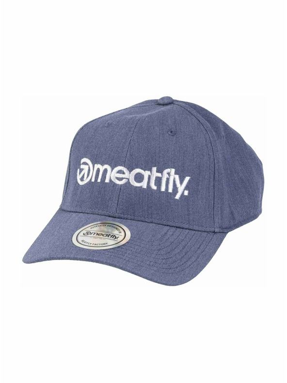 Meatfly Meatfly kšiltovka Gaten Flexfit Blue / White Logo | Bílá | Velikost