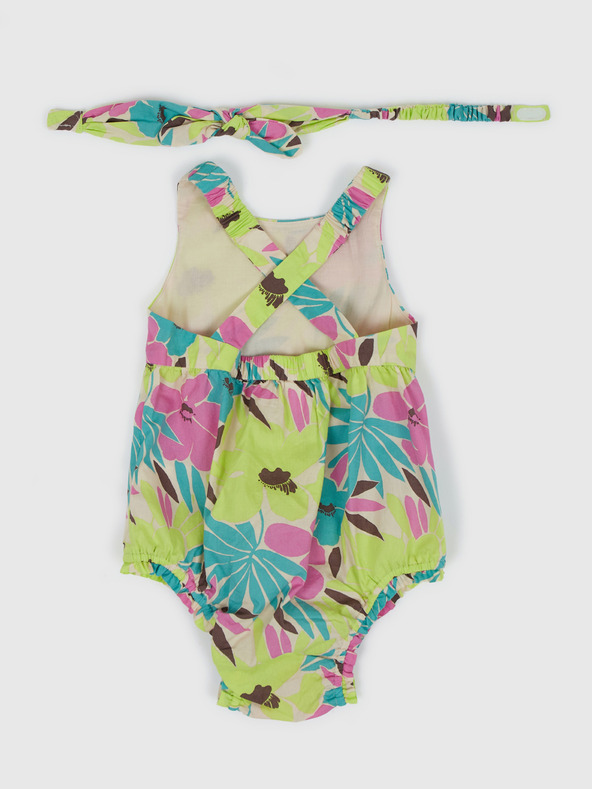 GAP Baby květované body s čelenkou GAP