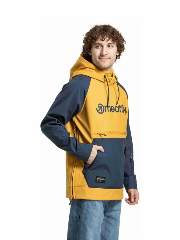 Meatfly Meatfly pánská softshell bunda Jax Saphire Blue / Camel |