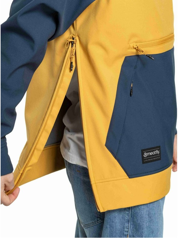 Meatfly Meatfly pánská softshell bunda Jax Saphire Blue / Camel |