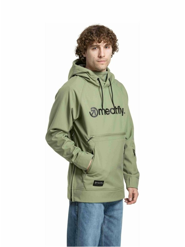 Meatfly Meatfly pánská softshell bunda Jax Olive / Black |