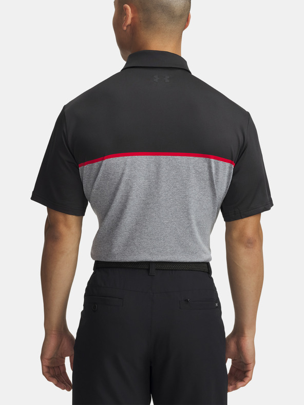 Under Armour Pánské tričko Under Armour UA Plyoff 3.0 Stripe Polo LB-BLK