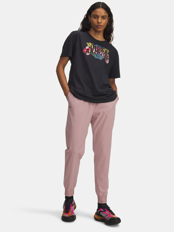 Under Armour Dámské sportovní kalhoty Under Armour UA Rival Hi Rise Woven Pant-PNK