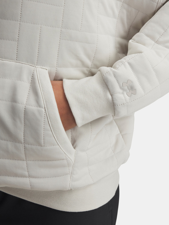 Under Armour Dámská mikina Under Armour Unstoppable Flc Txtr Hoodie-WHT