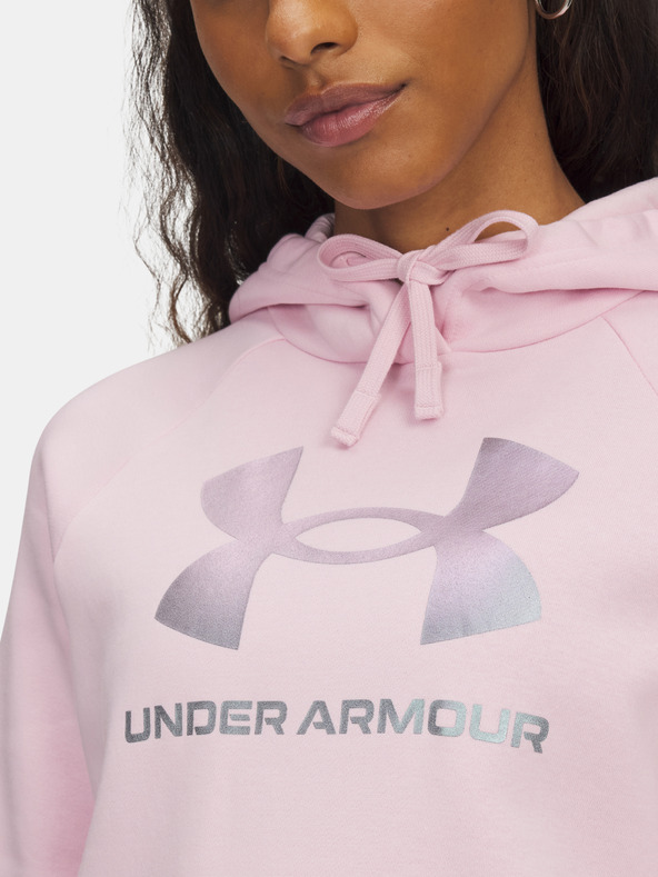 Under Armour Dámská mikina Under Armour UA Rival Flc Shimmer Hdy-PNK