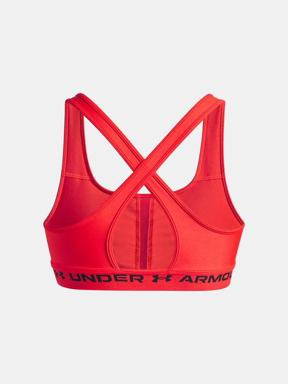 Under Armour Dámská podprsenka Under Armour Crossback Mid Bra-RED