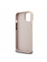 Guess Guess PU Grained 4G Logo Stand Camera Frame Zadní Kryt pro iPhone 13 Pink