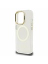 Guess Guess IML Gold Outline Stand Camera Frame MagSafe Zadní Kryt pro iPhone 15 Pro Max Transparent