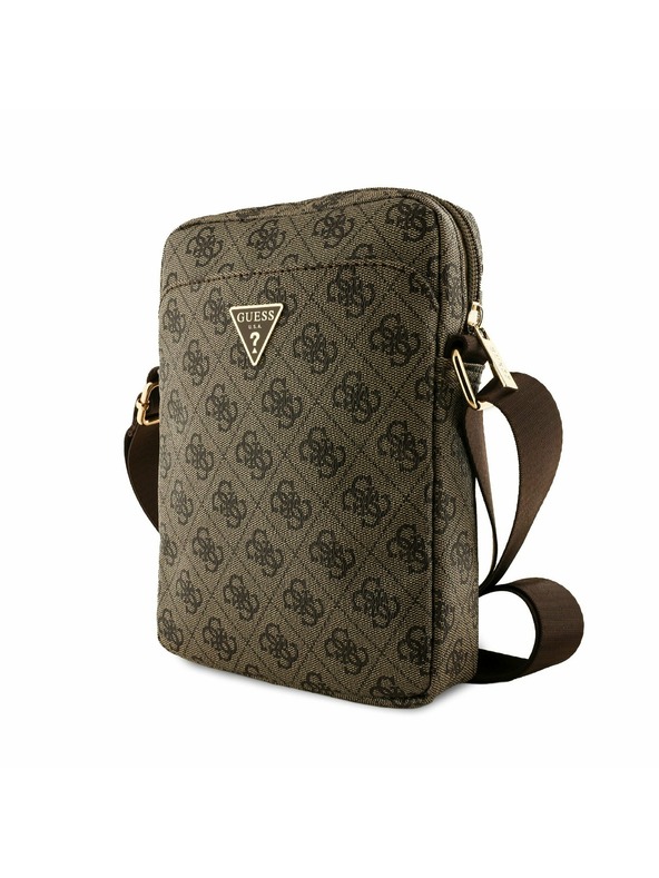 Guess Guess PU 4G Triangle Logo Taška 8" Brown