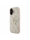 Guess Guess PU 4G Metal Logo Strap Zadní Kryt pro iPhone 16 Pink