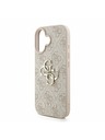 Guess Guess PU 4G Metal Logo Strap Zadní Kryt pro iPhone 16 Pink
