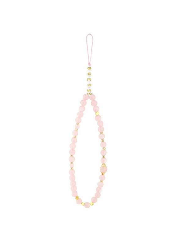 Guess Guess PU 4G Metal Logo Strap Zadní Kryt pro iPhone 16 Pink