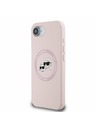 Karl Lagerfeld Karl Lagerfeld Liquid Silicone K&CH Heads MagSafe Zadní Kryt pro iPhone 16e Pink