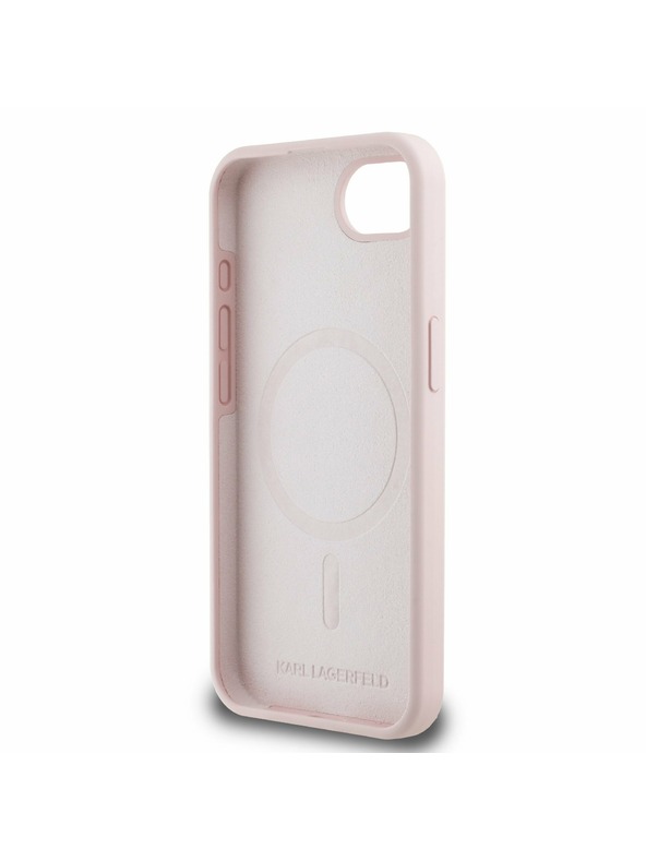 Karl Lagerfeld Karl Lagerfeld Liquid Silicone K&CH Heads MagSafe Zadní Kryt pro iPhone 16e Pink
