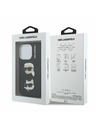Karl Lagerfeld Karl Lagerfeld Grained PU K&CH Heads Zadní Kryt pro iPhone 15 Pro Max Black