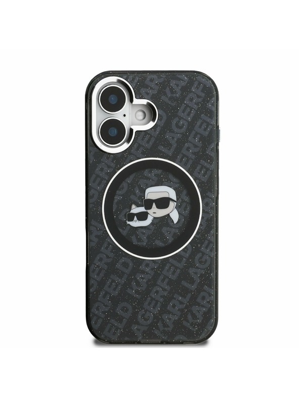 Karl Lagerfeld Karl Lagerfeld IML K&CH Heads Repeated Logo MagSafe Zadní Kryt pro iPhone 16 Black