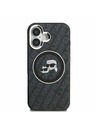 Karl Lagerfeld Karl Lagerfeld IML K&CH Heads Repeated Logo MagSafe Zadní Kryt pro iPhone 16 Black