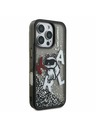 Karl Lagerfeld Karl Lagerfeld Liquid Glitter Scattered Choupette Zadní Kryt pro iPhone 16 Pro Max Black