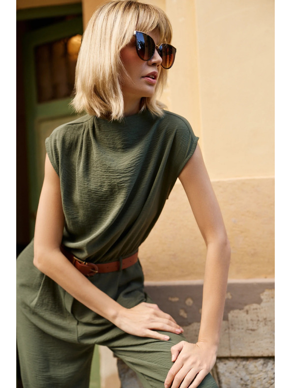 Moodo Khaki overal s páskem