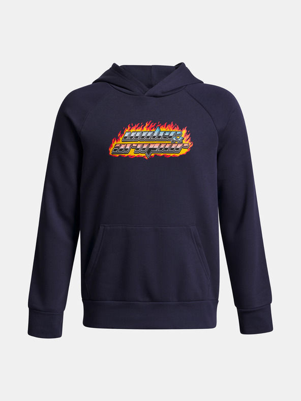 Under Armour Chlapecká mikina Under Armour UA Rival Flc Flamin Wdmrk HD-BLU