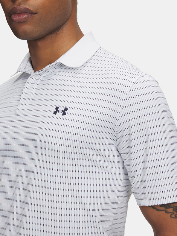 Under Armour Pánské tričko Under Armour UA Drive Chill Printed Polo-WHT