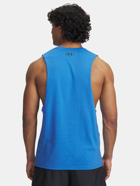 Under Armour Pánské tílko Under Armour UA LEFT CHEST CUT OFF TANK-BLU