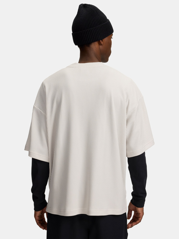 Under Armour Pánské tričko Under Armour UA Rival Waffle Crew-WHT