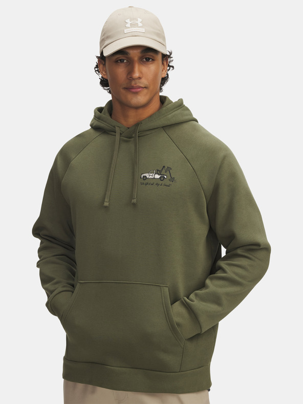 Under Armour Pánská mikina Under Armour UA Rival Fleece HBR Logo HD-GRN