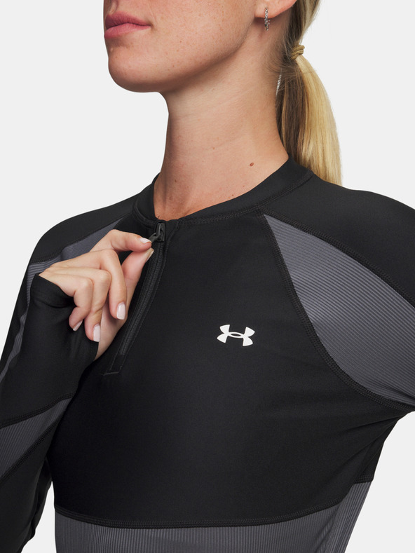 Under Armour Dámské tričko Under Armour UA HG Rib 1/4 Zip-BLK