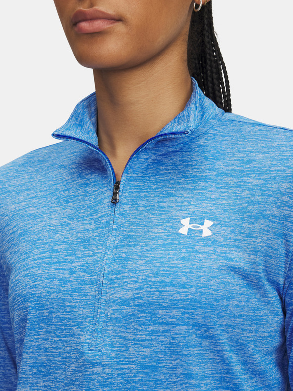Under Armour Dámské tričko Under Armour Tech 1/2 Zip- Twist-BLU