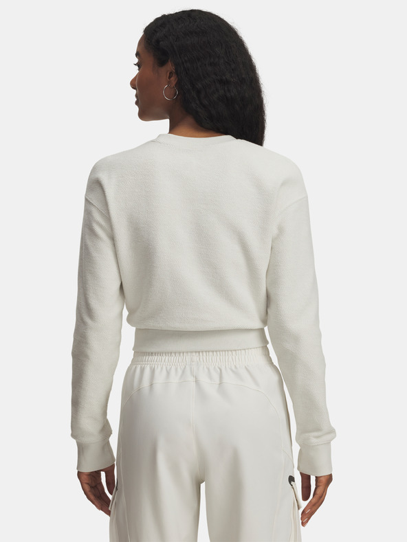 Under Armour Dámská mikina Under Armour Icon Terry Varsity Crew-WHT