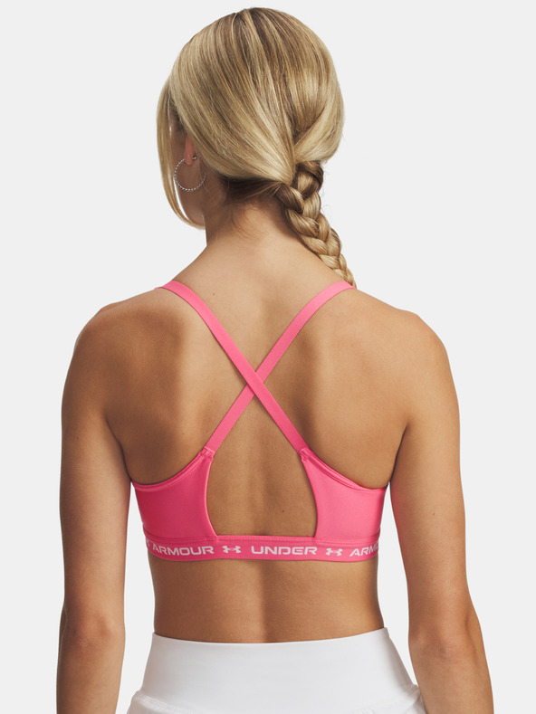 Under Armour Dámská podprsenka Under Armour UA Crossback Low Bra-PNK