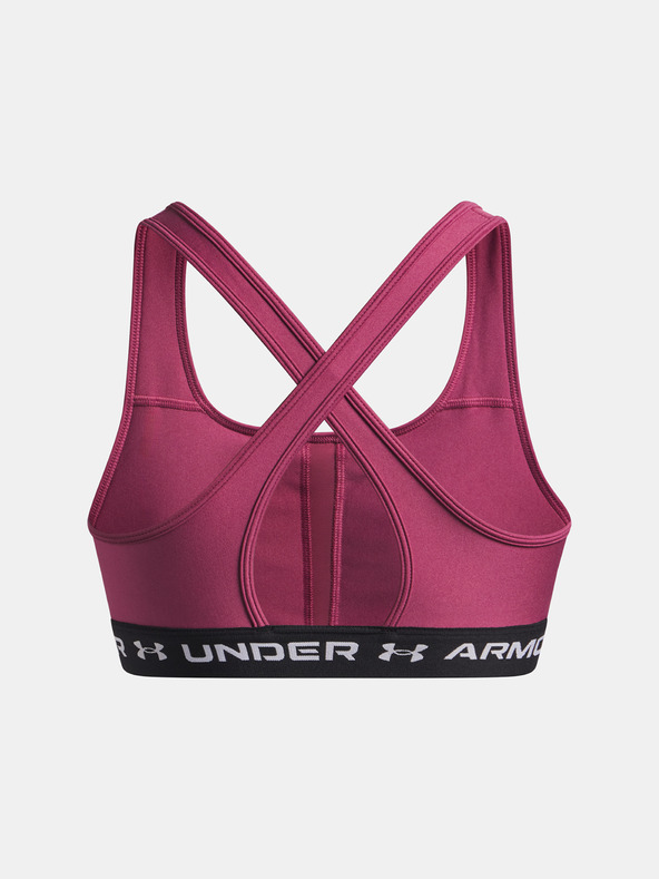 Under Armour Dámská podprsenka Under Armour Crossback Mid Bra-RED