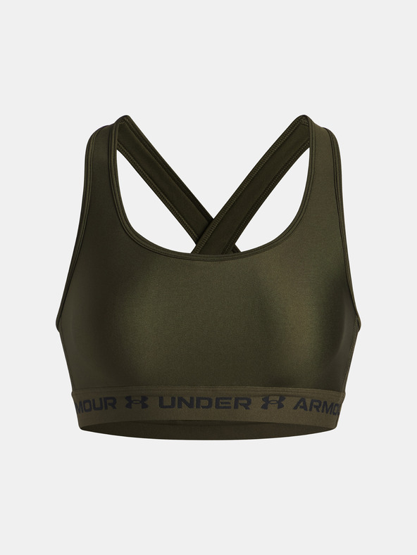 Under Armour Dámská podprsenka Under Armour Crossback Mid Bra-GRN