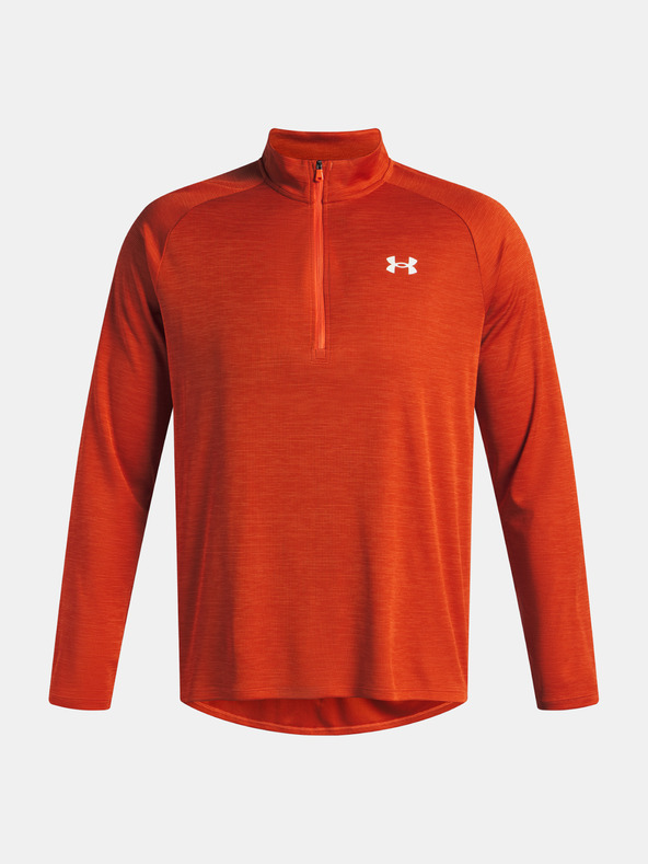 Under Armour Pánské tričko Under Armour UA Tech Textured 1/2 Zip-ORG